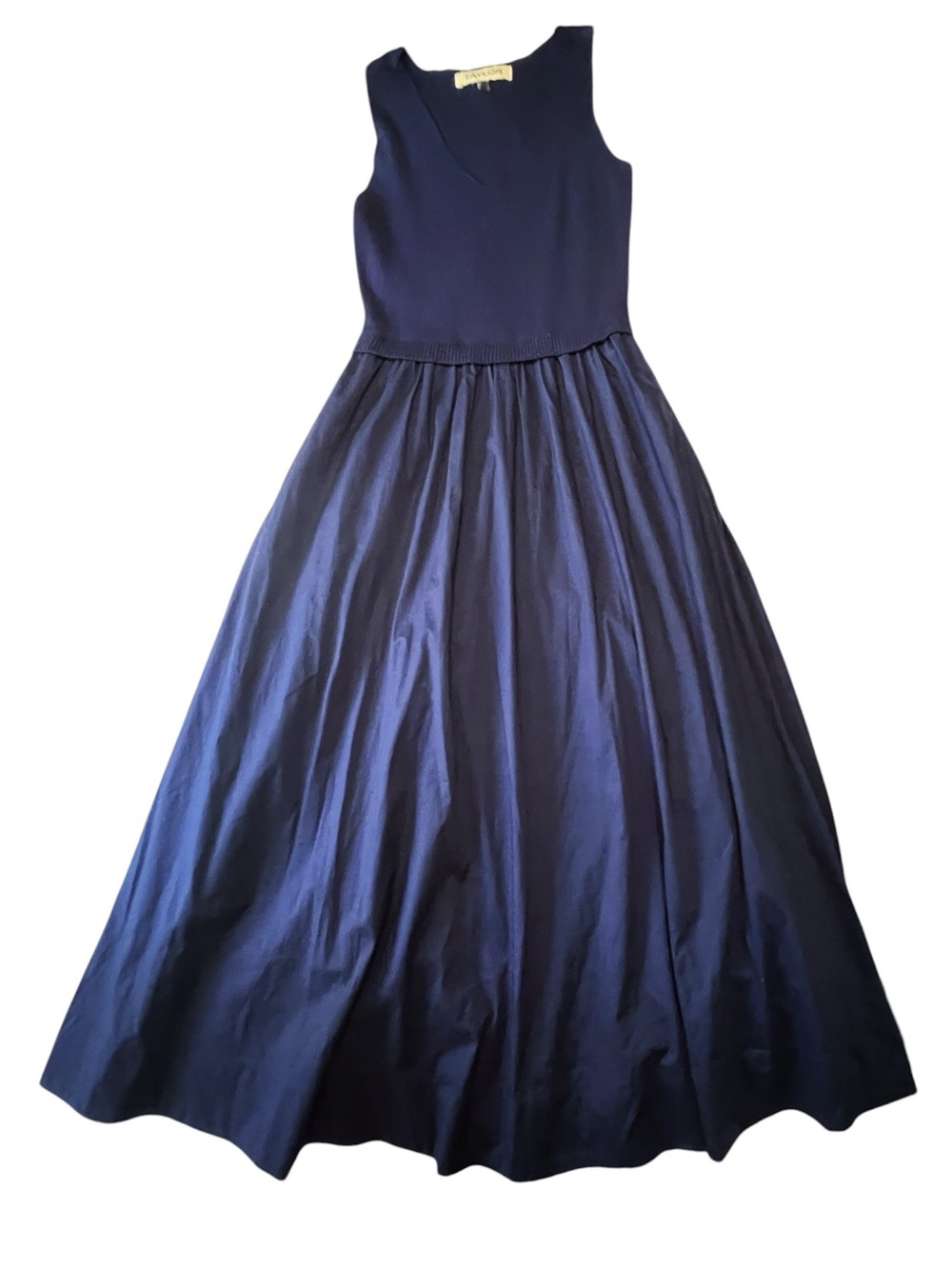 Taylor Navy Sleeveless V-Neck Maxi Dress S - Picture 10 of 10